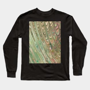 Marble feathers green Long Sleeve T-Shirt